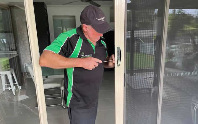 Sliding door latch repair